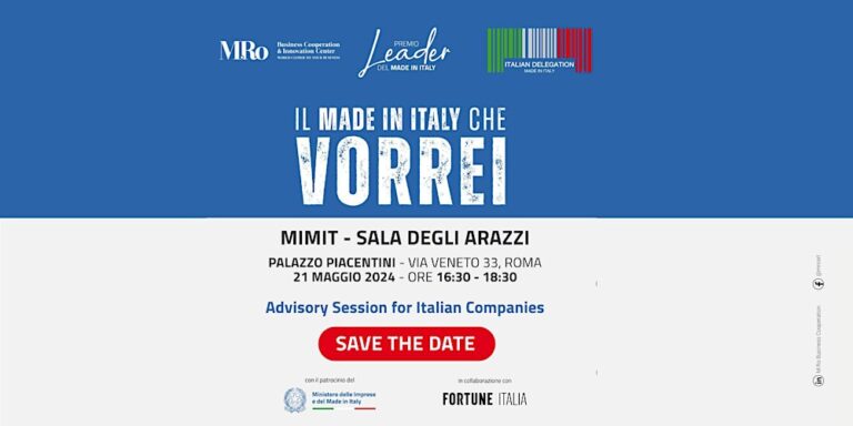 Leader of Made in Italy – The Made in Italy I would like