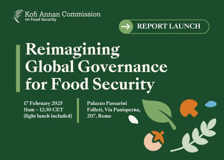 REIMAGINING GLOBAL GOVERNANCE FOR FOOD SECURITY