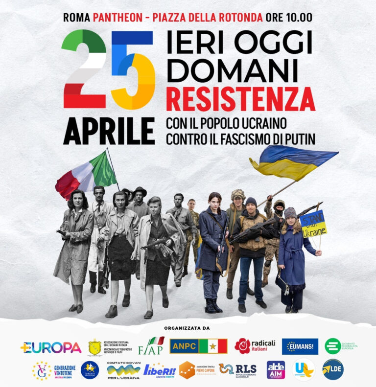 25 aprile si celebra la Liberazione con lo sguardo verso l’Ucraina